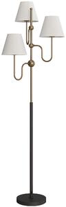 HOMCOM Lampada da Terra Alta 165 cm con 3 Punti Luce e Interruttore a Pedale, Attacco E27 Max 40W, Oro | Aosom Italy