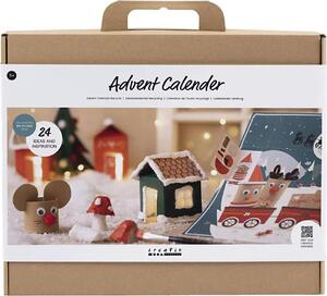 Set di artigianato per il calendario dell'Avvento con 24 piccoli lavoretti per bambini