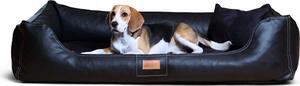 Tierlando® Letto ortopedico per cani Maddox divano in Pelle finta per cani di taglia media e grande XL XXL - Dimensioni: 150x100cm | Colore: 03 Nero