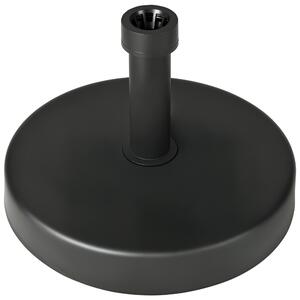 Outsunny Base per Ombrellone da Giardino in Plastica PP Nero, Fino a 18kg, Ø45x33 cm, Robusta e Elegante|Aosom