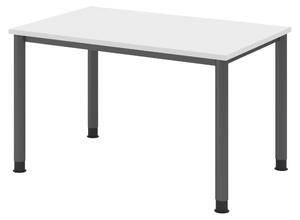 Scrivania bümö Serie H - Finitura: bianco, Dimensioni: 120 x 80 cm, Struttura: grafite