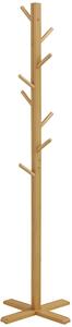 HOMCOM Appendi Abiti da Terra in Legno di bambù con 8 Ganci e Base a X, 49.5x 49.5x 178cm, Naturale|Aosom