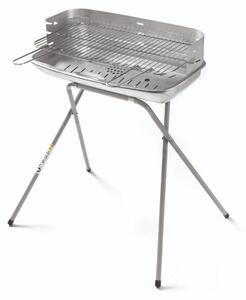 Ompagrill Barbecue a Carbone 60-40 Professional Acciaio Alluminato Griglia 60x36 cm