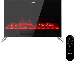 Camino elettrico ReadyWarm 7500 3in1 Total Flames. 2000 W, 2 livelli di potenza: 1000/2000 W, riscaldamento a Vetroceramica con convezione, termostato, telecomando, timer, effetto fiamme realistico, adatto per ambienti fino a 20 m²