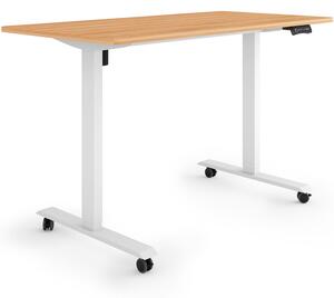 ESMART Germany ETX-121WM 140 x 70 cm Decorazione acero Scrivania ergonomica in piedi/seduta su rotelle Regolabile elettricamente in altezza in modo continuo 78,5 - 128,5 cm 3x memoria Promemoria attività Avvio/arresto graduale