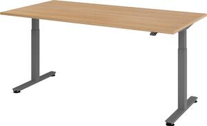 Scrivania elettrica bümö XMST - Struttura: grafite, dimensioni: 200 x 100 cm, finitura: rovere