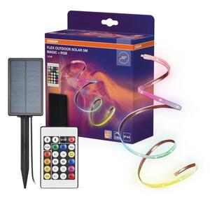 Osram - Striscia solare LED RGB dimmerabile FLEX MAGIC 5m LED/1,6W/3,7V 2000 mAh IP44 +telecomando