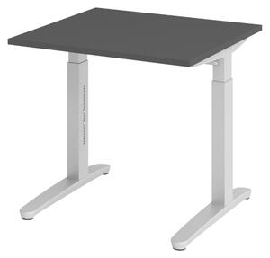 Bümö Scrivania Serie-XB - Struttura: argento, dimensioni: 80 x 80 cm, decorazione: grafite