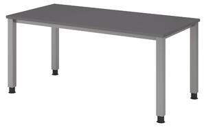 Scrivania bümö Serie Q - Struttura: argento, Dimensioni: 160 x 80 cm, Finitura: grafite