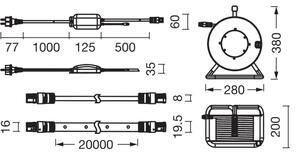 Osram - Striscia LED RGB dimmerabile per esterni FLEX 20m LED/135W/230V IP65 + telecomando