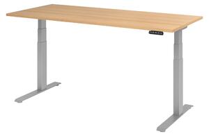 Scrivania elettrica bümö XDKB - Struttura: argento, dimensioni: 180 x 80 cm, finitura: rovere
