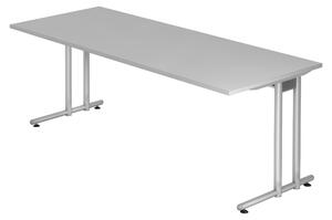 Bümö Scrivania Serie-N - Finitura: Grigio, Dimensioni: 200 x 80 cm