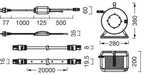 Osram - Striscia LED RGB dimmerabile per esterni FLEX 20m LED/135W/230V IP65 + telecomando