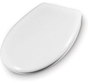 Schläfer 4632101 | Sedile Copriwater Universale Bianco Tavoletta Copri Wc per Bagno Havel in Termoindurente Duroplast Sedile Wc Cerniere in Acciaio Inox