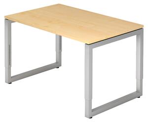 Bümö Scrivania Serie-R - Decorazione: acero, struttura: argento, dimensioni: 120 x 80 cm