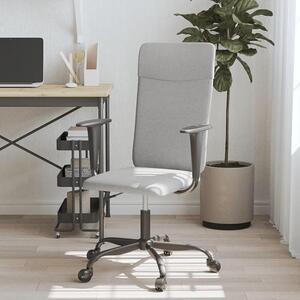 Sedia da ufficio regolabile, grigio chiaro, con rivestimento in rete e Pelle finta. Sedia da ufficio, decorativa, adatta per l'ufficio, il soggiorno, la camera da letto