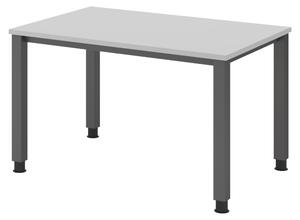 Scrivania bümö Serie Q - Dimensioni: 120 x 80 cm, struttura: grafite, finitura: grigio