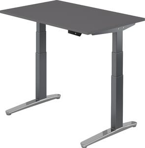 Scrivania elettrica bümö XBHM - Dimensioni: 120 x 80 cm, finitura: grafite, struttura: grafite/alluminio lucido