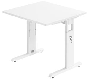 Bümö Scrivania Serie-O - Decorazione: bianco, dimensioni: 80 x 80 cm, struttura: bianco