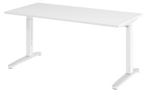 Scrivania bümö Serie XB - Decorazione: bianco, dimensioni: 160 x 80 cm, struttura: bianco/alluminio lucido