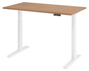Scrivania elettrica bümö XMKA - Finitura: noce, struttura: bianca, dimensioni: 140 x 80 cm