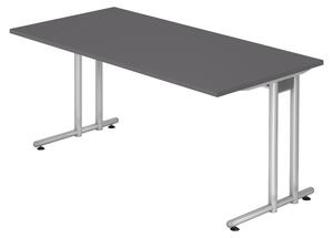Bümö Scrivania Serie-N - Dimensioni: 160 x 80 cm, Decorazione: grafite