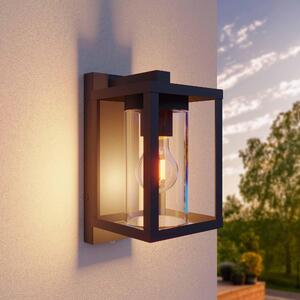 Lampada da parete LED Ledvion, con sensore integrato, colore antracite, attacco E27, grado di protezione IP44, realizzata in alluminio