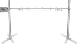 Griglia rotante elettrica da 20 W - Modello LB89/66 - Acciaio inossidabile - Motore a 2,5 giri al minuto - Altezza regolabile in 5 posizioni - Capacità di carico fino a 40 kg - Colore argento