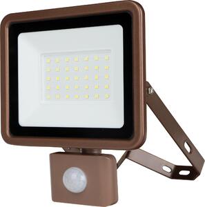REV Proiettore LED Eco+, con sensore, 30W, 6500K, 2550lm, bianco freddo, IP44, bronzo
