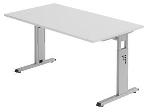 Bümö Scrivania Serie-O - Struttura: Argento, Finitura: Grigio, Dimensioni: 140 x 80 cm
