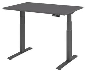 Scrivania elettrica bümö XDKB - Dimensioni: 120 x 80 cm, finitura: grafite, struttura: grafite