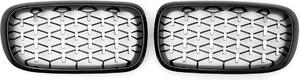 1Pair Nero Chrome anteriore rene griglia griglia per BMW X5 F15 X6 F16 2014-2017 LH RH
