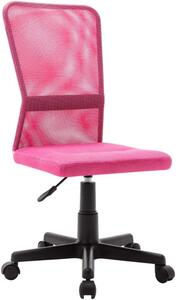 Sedia da ufficio rosa, 44x52x100 cm, realizzata in tessuto a rete, ergonomica, con altezza regolabile e dotata di rotelle, ideale per l'ufficio domestico e lo studio. Comoda sedia girevole con supporto lombare e schienale traspirante