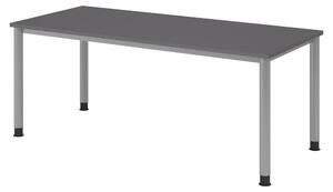 Scrivania bümö Serie H - Struttura: argento, finitura: grafite, dimensioni: 180 x 80 cm