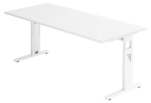 Bümö Scrivania Serie-O - Decorazione: bianco, dimensioni: 180 x 80 cm, struttura: bianco