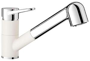 Blanco Wega S - Miscelatore per lavello con doccia estraibile, bianco/cromo 526421
