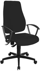 Sedia girevole da ufficio Topstar nera con contatto permanente 420-550 mm senza braccioli