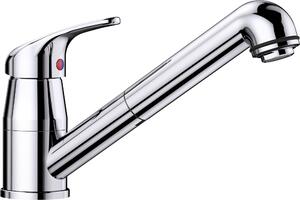 BLANCO Rubinetto a bassa pressione DARAS-S 519724 CROMO con bocca estraibile girevole / Miscelatore monocomando / Miscelatore