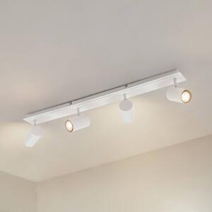 Faretto da soffitto Lindby Joffrey, 80 cm, bianco, a 4 luci, GU10 Joffrey Lindby, dimmerabile, Bianco / Opale, Soggiorno / Sala da pranzo, Metallo, Moderno, Faretto