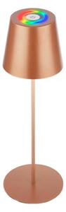 Briloner 7510013 - Lampada da tavolo dimmerabile LED RGB CALIDA, 2,5 W/5 V, IP44, batteria 1200 mAh, finitura bronzo