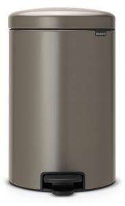 Cestino per la spazzatura grigio in acciaio con pedale 20 l NewIcon – Brabantia