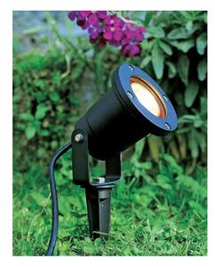 SPOT FARETTO DA ESTERNO ORIENTABILE CON PICCHETTO IP55 NERO LAMPADINA GU10 DI SOVIL