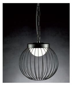 CAGE SOSPENSIONE IP65 CON GABBIA E CATENA IN ALLUMINIO BIANCO O NERO LED 20W DI SOVIL