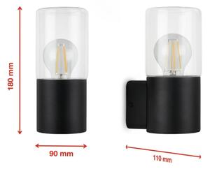 Briloner 320505TF - Applique da esterno 1xE27/12W/230V IP44 nero