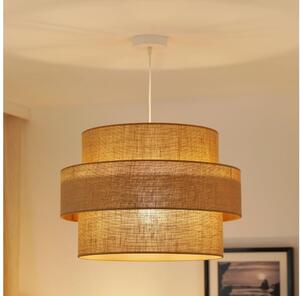 Brilagi - Lampadario a sospensione con filo SPACE YUTE 1xE27/15W/230V diametro 50 cm beige/bianco