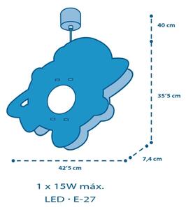 Dalber 41347 - Lampadario per bambini ASTRONAUT 1xE27/15W/230V
