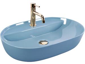 Lavabo da appoggio REA Aura 61 L.Blue Shiny