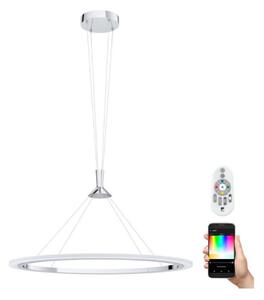 Eglo 98427 - Lampadario dimmerabile LED RGB a sospensione con cavo HORNITOS-C LED/37W/230V + telecomando