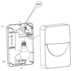 Eglo 98704 - Applique da esterno SALVANESCO 1xE27/28W/230V IP44