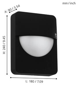 Eglo 98704 - Applique da esterno SALVANESCO 1xE27/28W/230V IP44
